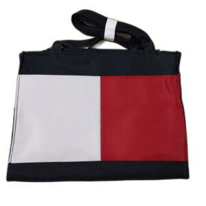 NWT Unbranded tote black red white colorblock shoulder bag purse Preppy